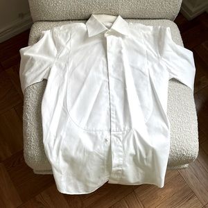 Lightly worn 15 1/2 SuitSupply White Slim Fit Tuxedo Shirt